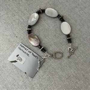 Annie Adams Designer MOP MOTHER OF PEARL Toggle Bracelet $50 NWT GIFT Ships Fast